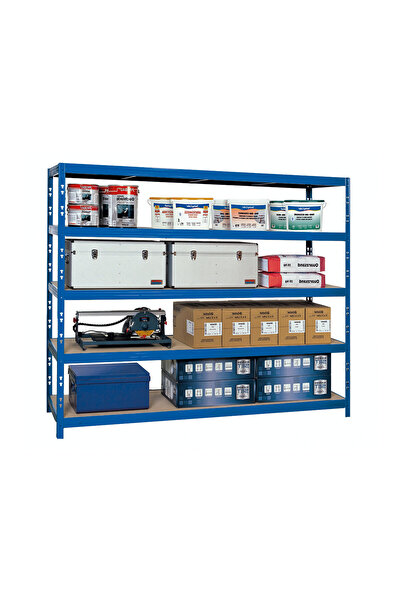 ENLIS Metal 5 Katlı Raf 200x240x70 cm Endüstriyel Depo Rafı Ağır Yük Sanayi T...