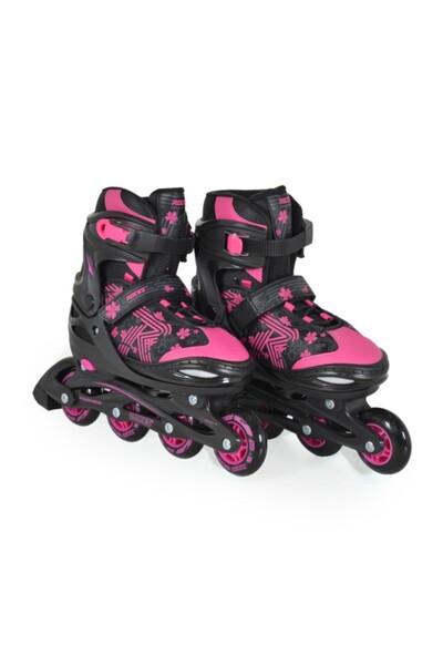 Roces Adjustable Children's Roller Skates 26-29 Jockey pink, 3 Wheel Configur...