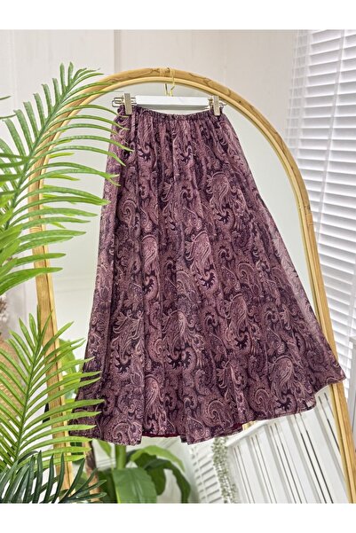 onix تنورة ليليوم باللون العنابي