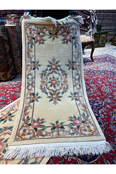 RD RAMAZAN DAĞ EL HALI SANATI El Dokuma Kabartmalı Çin Halısı Ebat 155x77