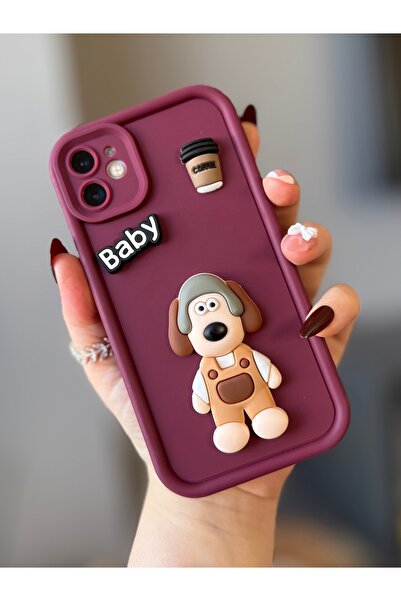 MİRAZ TASARIM حافظة حماية من الصدمات ثلاثية الأبعاد لهاتف آيفون 11 باللون الأ...