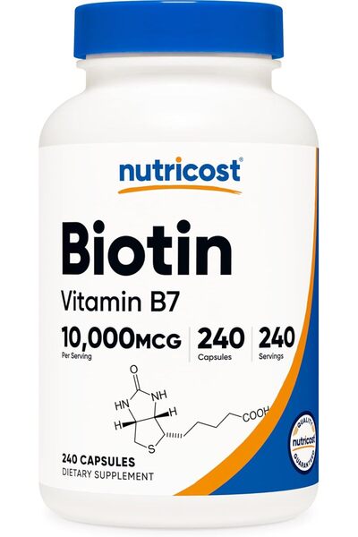 Nutricost بيوتين (فيتامين ب7) 10000 ميكروغرام، 240 كبسولة