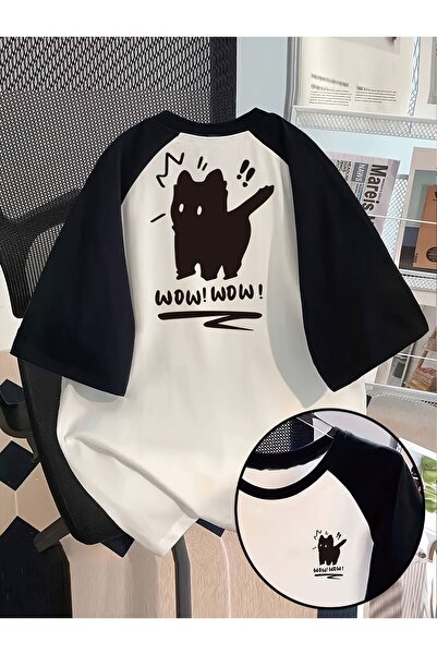 Velostra Unisex Cat Printed Oversize Comfortable Daily Use T-Shirt