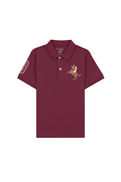 Giordano Kid's Cotton Polo with Napoleon Embroidery