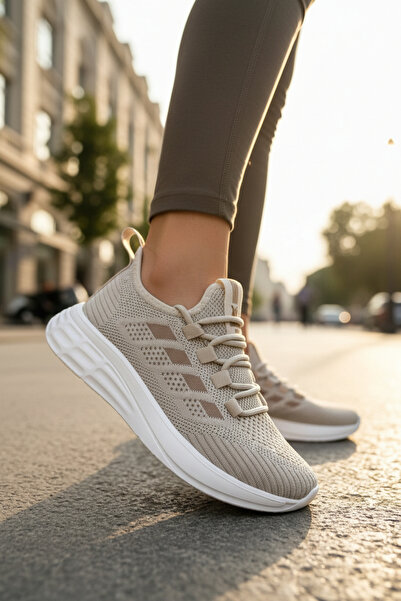 enoch حذاء جري خفيف الوزن للسيدات، حذاء رياضي شبكي منسوج يسمح بالتهوية