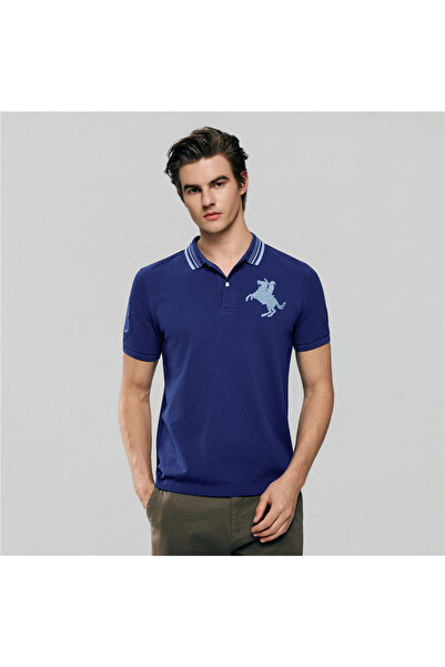 Giordano Men's Slim Cotton Lycra Napoleon Polo