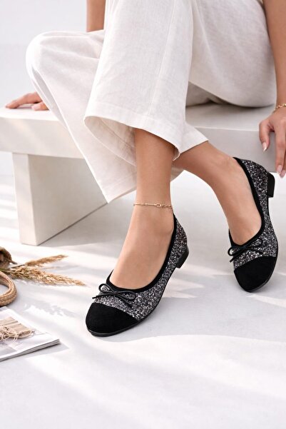Slipcat Classic Elegance Sequined Glitter Ballerina Shoes for Office & Daily Use