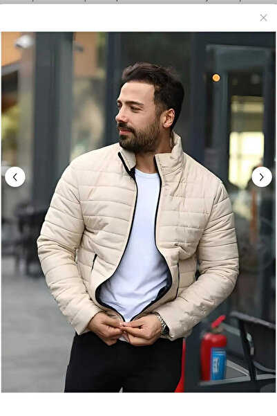 MEYASU Men's Regular Fit Puffy Lined Coat Jacket