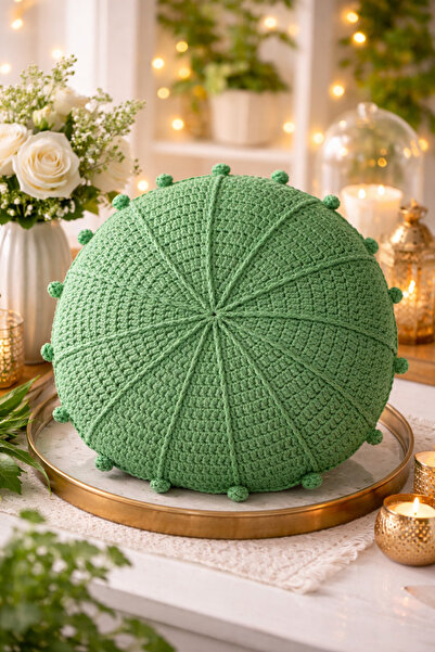 Günebakan Handmade Pillow "Lady's House Throw Pillow" - Green