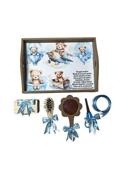 Your Baby Store Set tavita pentru taiere mot la baietei – blue cu ursulet