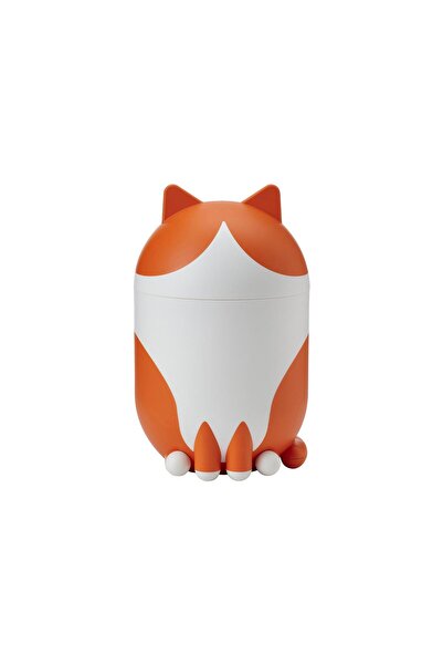 IKEA Box with Lid, Orange-White, 15X24 cm