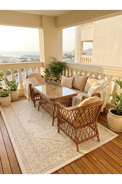 STARTEK Liva Midi Üçlü Rattan Bahçe ve Balkon Oturma Grubu