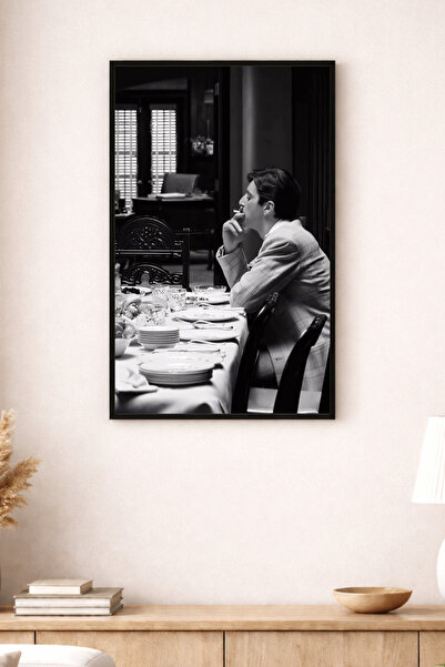 BuzzDesigns Vintage Siyah Beyaz Sinema Sahnesi Dekoratif Poster – Çerçeve Seç...