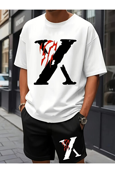 Joetsu Special Bayaz Printed Oversize Tshirt Shorts Set