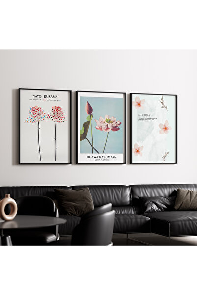 Artiera Σετ ζωγραφικής 3 τεμαχίων με μινιμαλιστικό ξύλινο πλαίσιο τέχνης Rose...