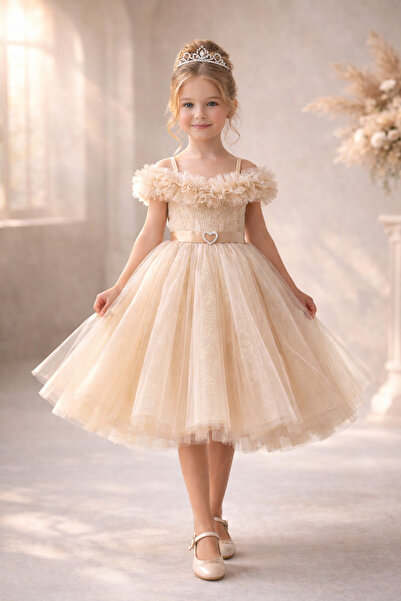 Atlas Kids Rochie de seara pentru fete din tul, stil printesa - Rochie pentru...