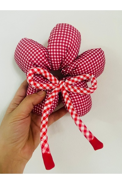 synshop Kawai Flower Puff Floral Fluffy Scrunchies Large Rubber Bun Hair Tie ...