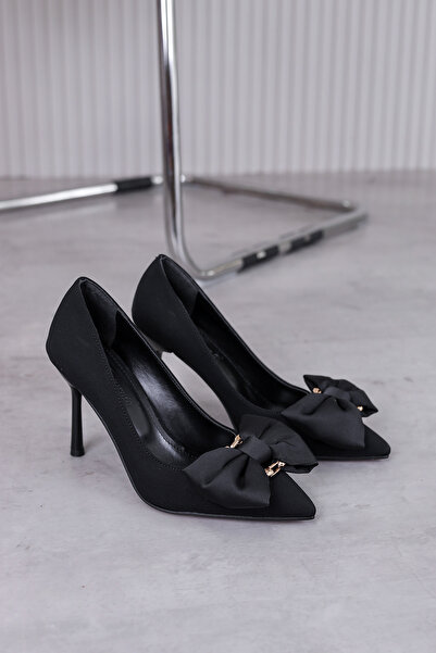 Stil Durağı Elvena Model 8 cm Heel New Season Stiletto Heel Shoes Black