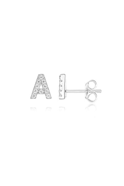 SPARKLES Diamond Letter A Earrings 925 Silver