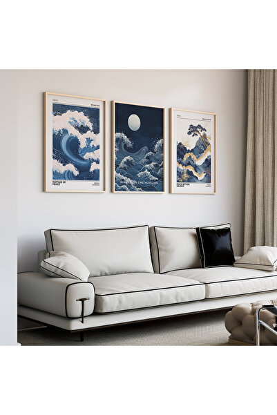 Artiera Σετ ζωγραφικής 3 τεμαχίων "Silence and Peace" με ξύλινο πλαίσιο, τέχν...