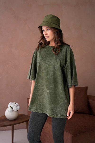 Noi Belis Oversize Washed Crew Neck Knitted T-Shirt Ss26Ts0018