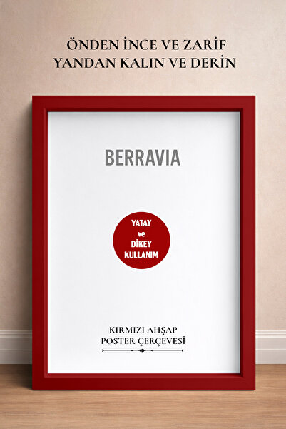 BERRAVIA Kalın Kırmızı Çerçeveli Poster Çerçeve, Boş Çerçeve, Kalın Çerçeve K...