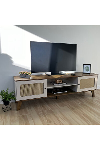 ARTLY 70-inch TV stand, elegant design for living rooms and homes, brown and ...