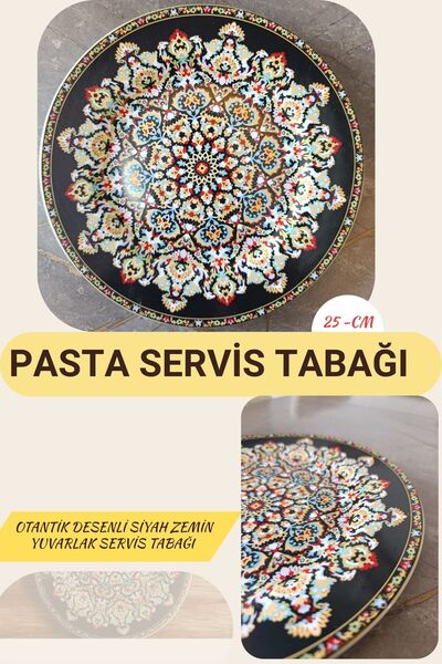 Pardis Chine Mandala Desenli Yuvarlak Servis Tabağı