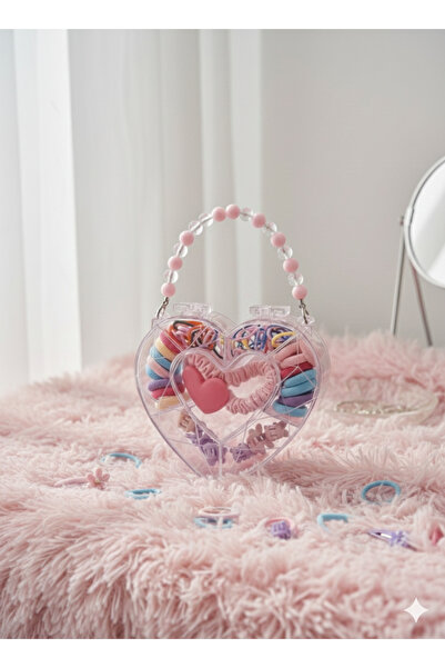 AURA CONCEPTS Çocuklar İçin Şık Tasarımlı Süslü Toka ve Aksesuar Çantası Seti...