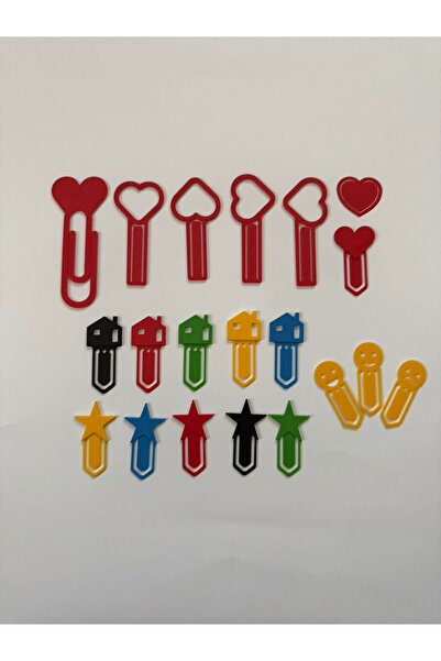 TODEKORA Renkli Ders Çalışma Klips Seti 20'li-Okuma Takip Klips Seti-Defter A...