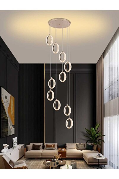 best power ثريا حديثة للسلالم مزودة بإضاءة LED، رقم الموديل 6170-10