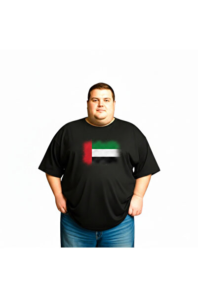 sngl Men's Plus Size Short Sleeve Uae Flag Printed T-Shirt 3XL 4XL 5XL 6XL 7X...
