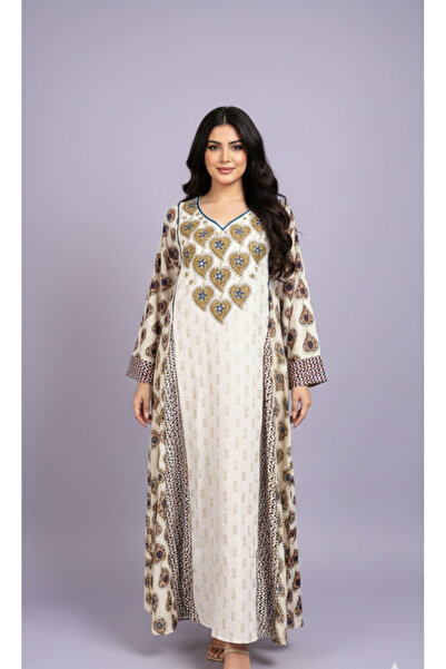 Moda Line Ramadan jalabiya with heart embroidery and Belt