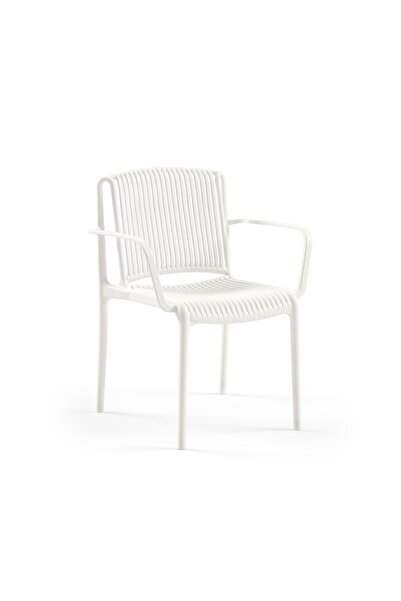 Tilia Nes Polipropilen Kollu Sandalye Süt Beyaz - Bahçe, Balkon, Dış Mekan, K...