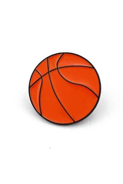 Stanbula Basketbol Topu Şeklinde Spor Basket Pin Yaka Çanta Süsü Metal Rozet ...