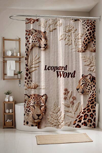 EVPANYA Завіса для ванної кімнати, завіса для душу з леопардовим візерунком, ...