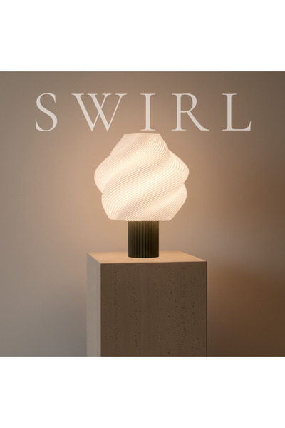 Morvia SWIRL Serisi 3D Baskı Abajur – Modern Spiral Form, E27 Duy, Minimalist...