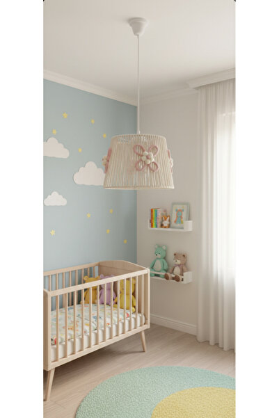 Mirfilo Makrome ip sarılı çocuk odası avize