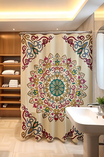 EVPANYA Κουρτίνα μπάνιου, Κουρτίνα ντους Saray Mandalaz Με σχέδιο , Κουρτίνα ...