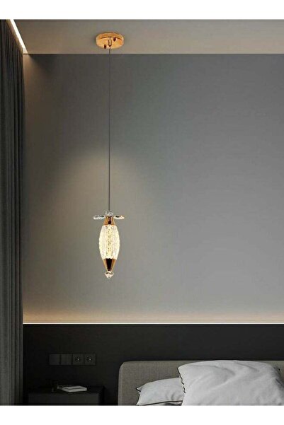 best power Luxurious Gold Single Pendant Light 7132-1 with Built-in Triple Li...