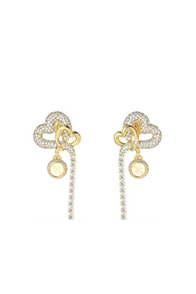 Guess 48mm pave hearts pendants