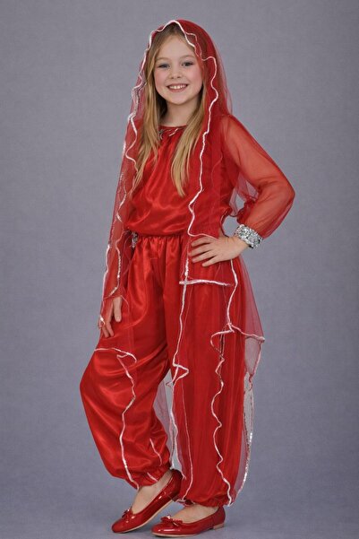 Nacar 23 Nisan 29 Ekim Gösteri Kıyafeti Şal Detaylı Geleneksel Kız Çocuk Kost...