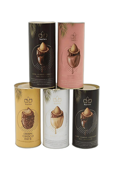 canceviz gıda Huries Belçika Çikolatalı Hurma 5’i 1 Arada (5x200 g)