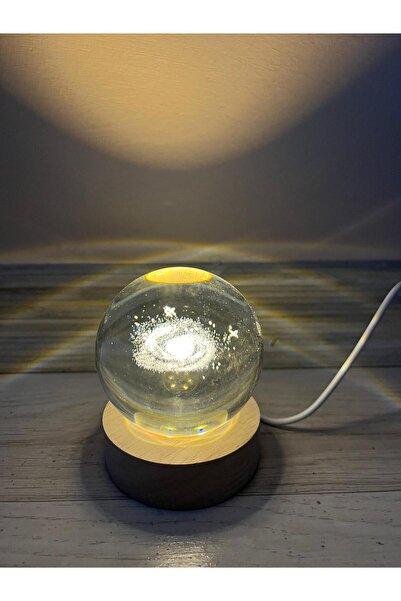Moni Galaksi Desenli Küçük Gece Lambası – 3D Moon LED Işıklı Atmosfer Lambası
