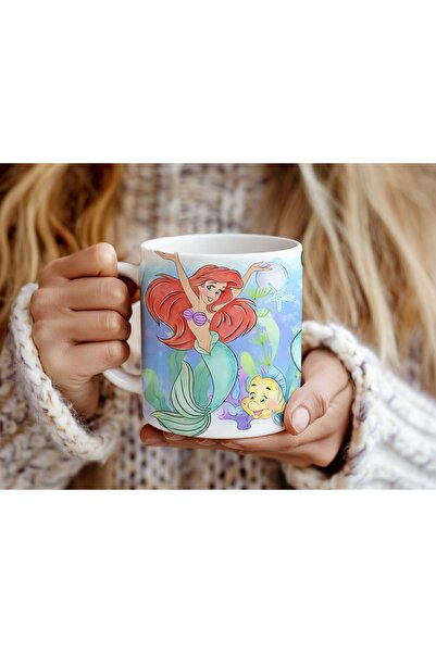 Beramussa كوب أرييل بتصميم حورية البحر - كوب بتصميم شخصيات كرتونية محبوبة - ه...