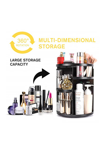 OEM Makeup organizer, acrylic, 360° rotation, large capacity