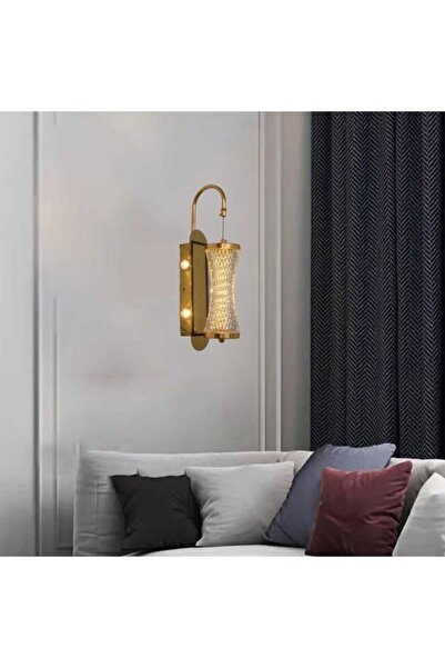best power Luxury 7143-W LED Wall Lamp with Gold Finish and Unique Textured S...