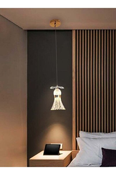 best power Luxurious Gold Single Pendant Light 7133-1 with Built-in Triple Li...