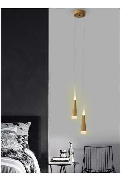 best power Modern Dual LED Pendant Light 6961-2-GD with Built-in Three Lighti...