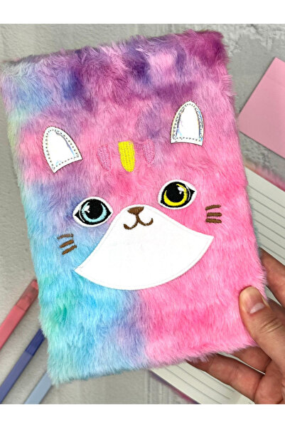 ZeCo Collection Plush Cat Patterned Daily Colorful / Souvenir Notebook